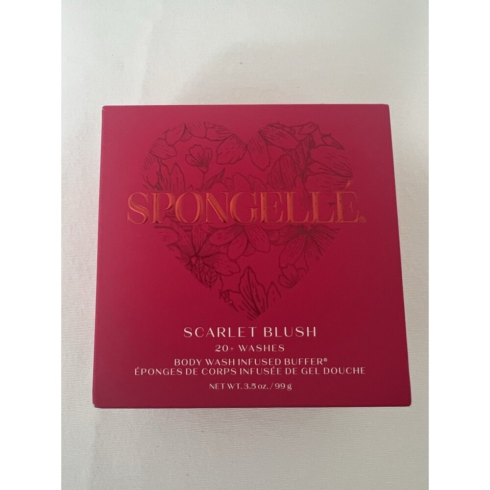 Spongelle NEW Body Wash Infused Buffer 20 Washes Scarlet Blus 1.35 oz / 99 g